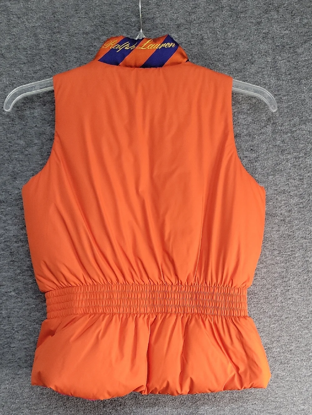 Ralph Lauren Reversible Vest Pink/Orange Youth Sz. L(10-12) Mock Collar Full Zip